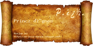 Princz Ágnes névjegykártya